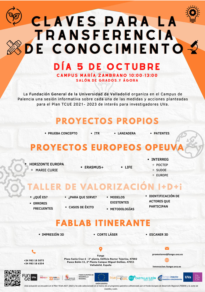 TALLER INVESTIGADORES "CLAVES PARA LA TRANSFERENCIA DE CONOCIMIENTO" y ...